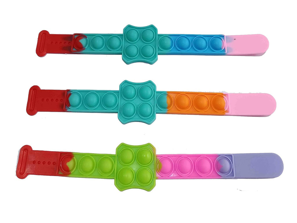 Pop It Friendship Bands Wrist Bands Bracelets Rainbow Colour Random Design - 10807