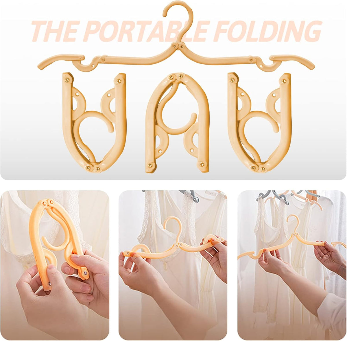 Multifunctional Plastic Folding Clothes Rack Lightweight Durable Portable Save Space Protect Clothes Widely Application(Multicolor) - 20570