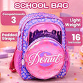 School Backpack for Kids & Teen Girls | Lightweight Waterproof School Bag | Multi-Compartment Bookbag with Padded Straps & Side Pockets Size= 40*30*15 - 6160