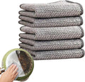 {Pack of 10} Non Scratch Dish wash Cloth Double Layer Heavy Multipurpose Wire Dishwashing Rags for Wet and Dry - 020204