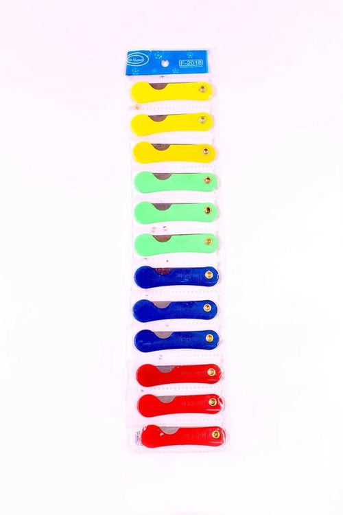 ( 12 Pcs )  Student Paper Cutter Knife Stationery Knife Use Keep in Pocket Handbag Purse - 10297