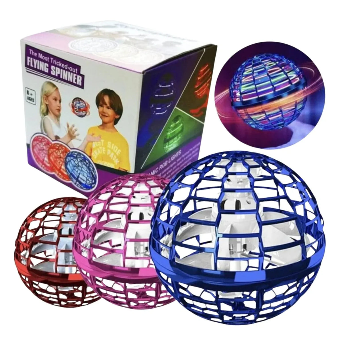 Flying Ball Boomerang Flyorb Magic Balls USB Rechargeable Lights 360° Rotating… - 10099