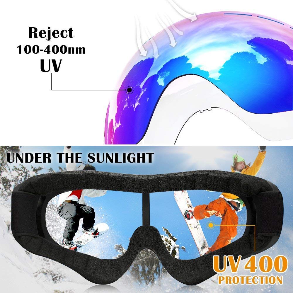 Uv400 Windproof X400 Goggles Motorcycle Glasses for Outdoor Riding (Yellow) - 10835
