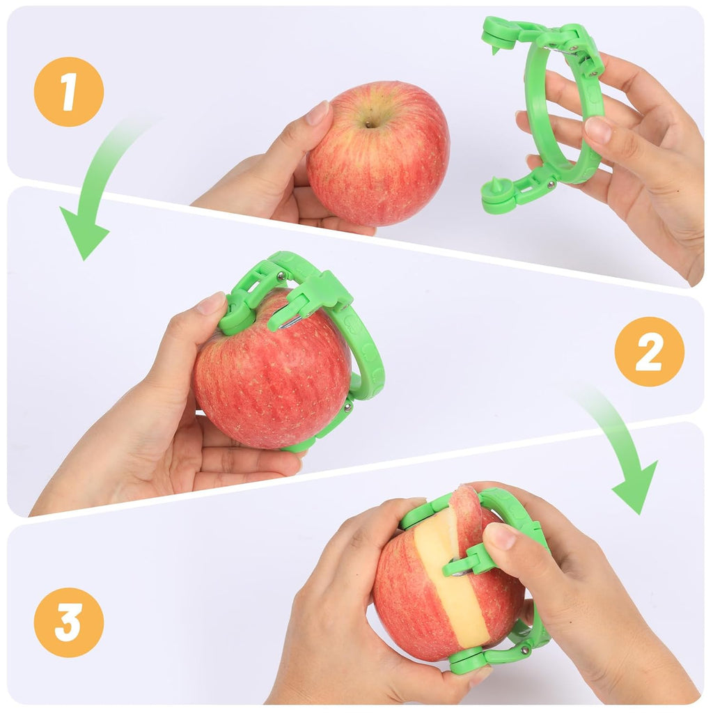 Handheld Apple Peeler for Apple Pear Manual Rotating Apple Pear Peeler Zester Kitchen Gadget Apple Peeling Hand Rotation Fruit Spiralizer Peeler Machine Gift Ideas - 20528
