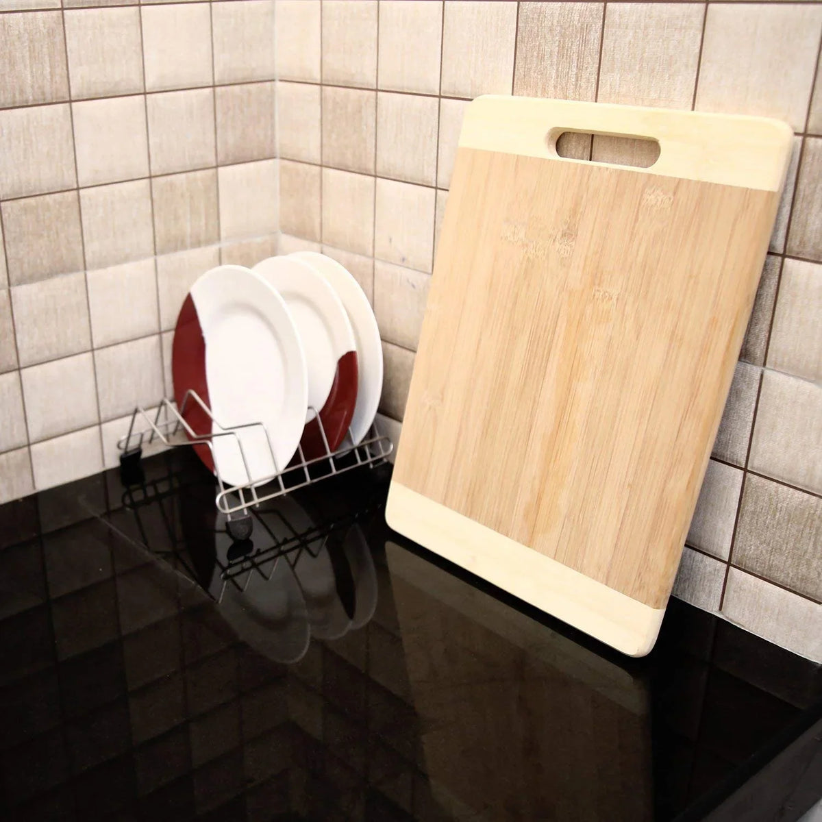 Wooden Chopping Board for Kitchen with Wood Handle,Vegetable Cutting Board for Kitchen 32×22 Cm - 10121