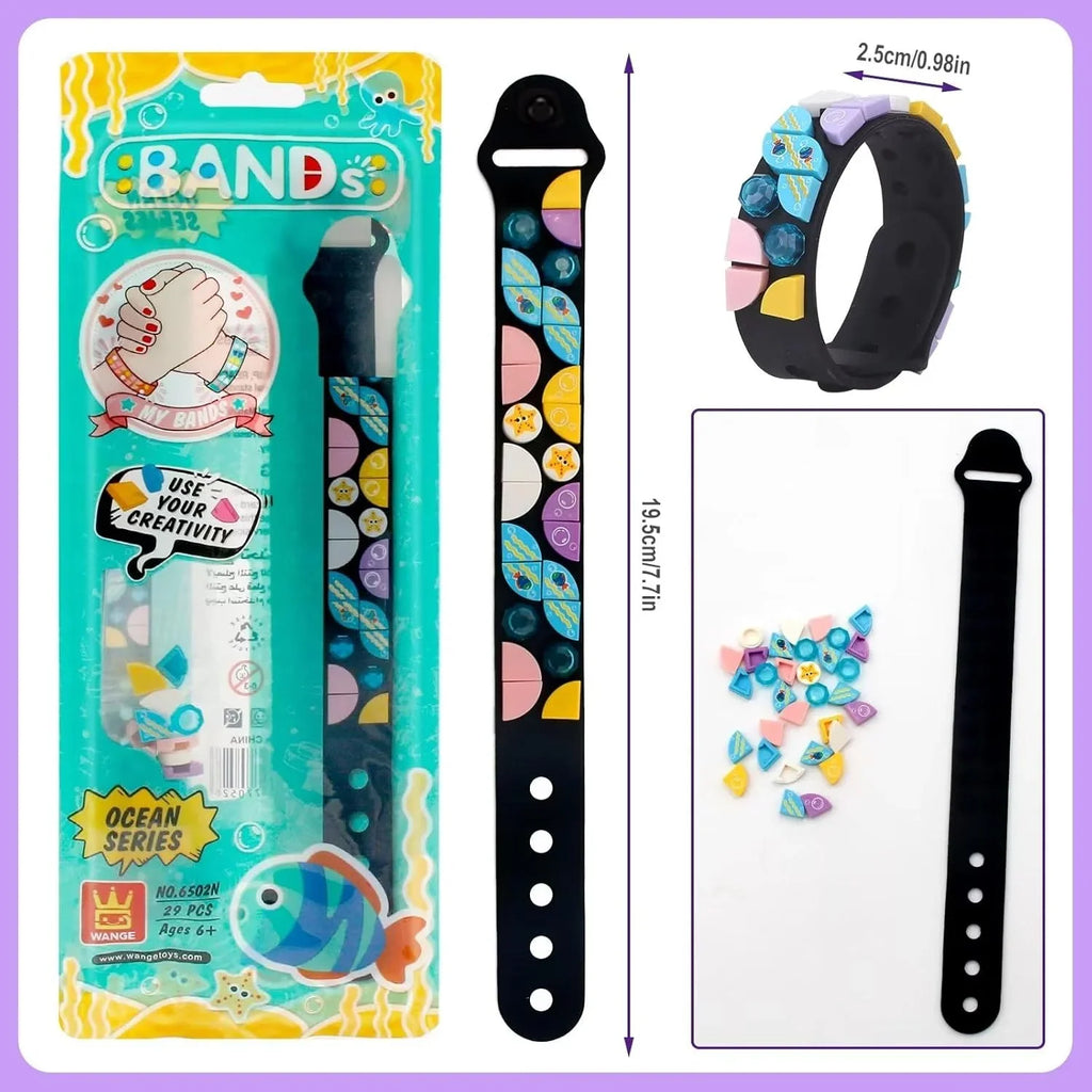 Dots Bracelet Kids, Building Blocks Bracelets, DIY Creative Bracelet Making Kit, Friendship Bracelets 29 pcs - 10312