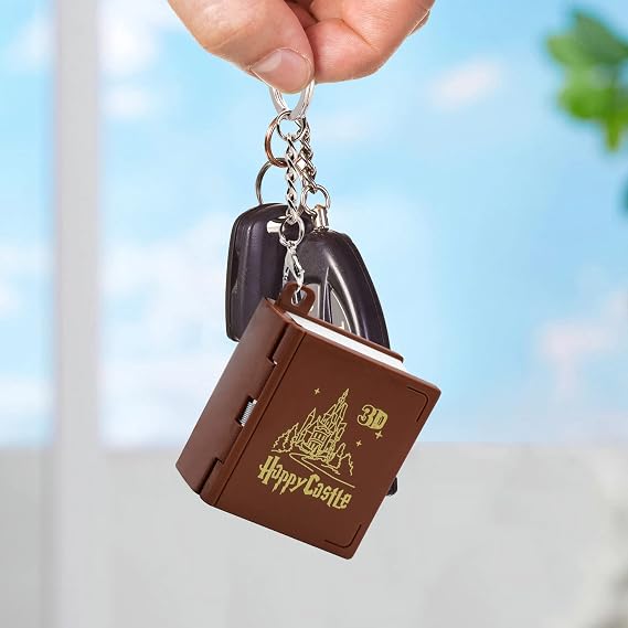 TOPWAYS 3D Folding Pop-up Castle Keychain, Harry Potter Mini Decompression Toy for Children, School Bag Car Keychain and Harry Potter Gifts For Girls & Boys - 21235