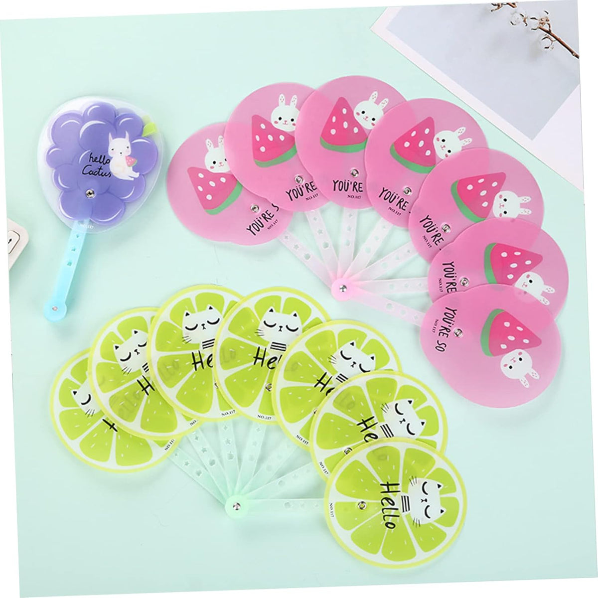 Fruit Fans Decorative Fan Fruit Hand Fan Summer Hand Fan Cartoon Summer Fan Children's Hand Fan Small Folding Fan - 20201