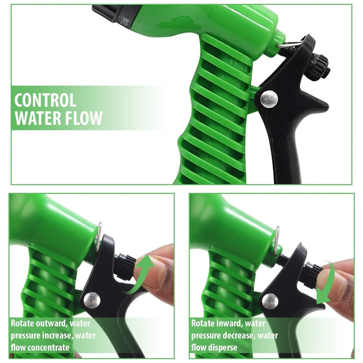 7 Mode High Pressure Water Spray Gun with Hose Nozzle for Gardening, Car Bike Washing & Watering Plants with Perfect Water Spray & Flow Control - 10335