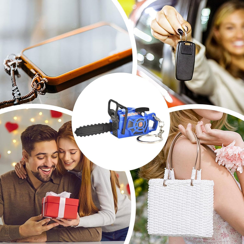 Creativity Plastic Electric Saw Keychain Realistic Handheld {Random Color} - 20704