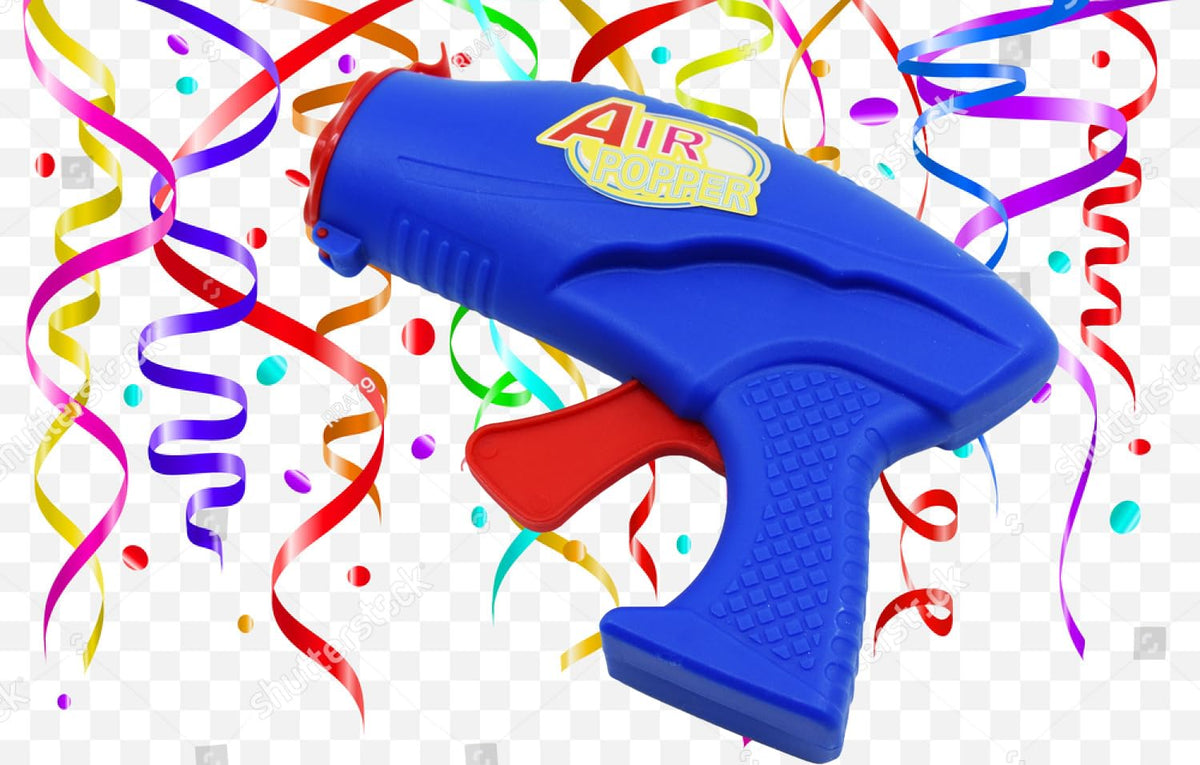Funny Mini Air Popper, Air Popper and Fishing, Confetti Party Blaster Gun, Mini Air-Powered Popper with Colorful Stars - 20708