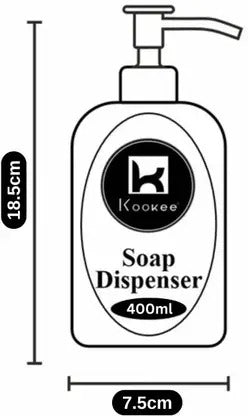 Clear Glass Soap Dispenser, Liquid Hand Soap Dispenser Bottle with Pump for Bathroom, Wash Basin, Handwash Liquid Bottle {Multicolour} - 11135