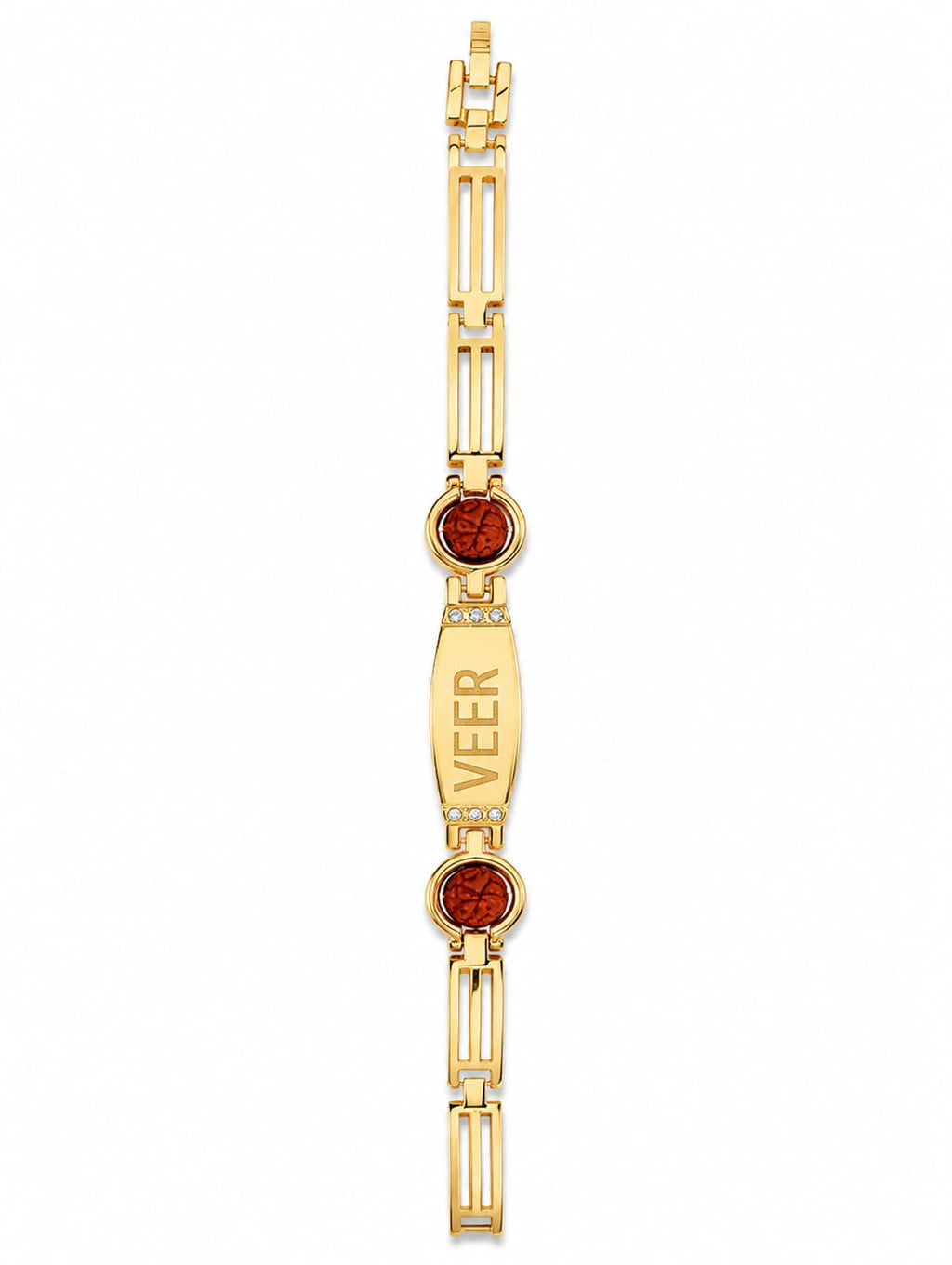 Rudraksha Veera Rakhi Bracelet for Men  Spiritual Jewellery for Daily Wear & Festivals - 20805