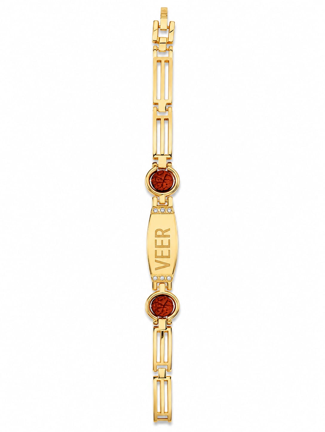 Rudraksha Veera Rakhi Bracelet for Men  Spiritual Jewellery for Daily Wear & Festivals - 20805
