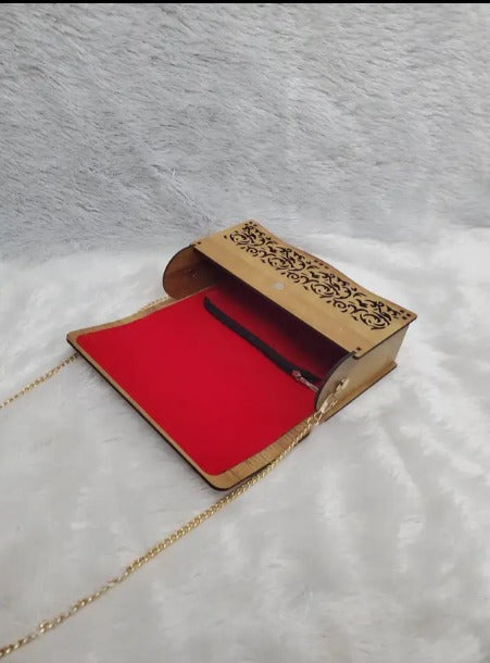 Handcrafted wooden purse for women - 20031
