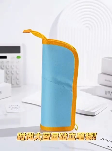 Pencil Case Pouch, Neo Critz Standing Pen Pouch Bag, Foldable Stand up Pencil Holder {Multicolor} - 20591