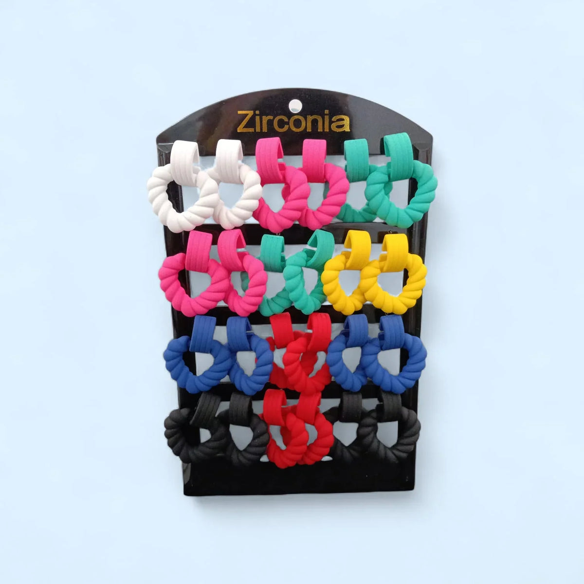 Acrylic Neon Hollow Out Heart Dangle Earrings for Women {Multicolor} - 10800