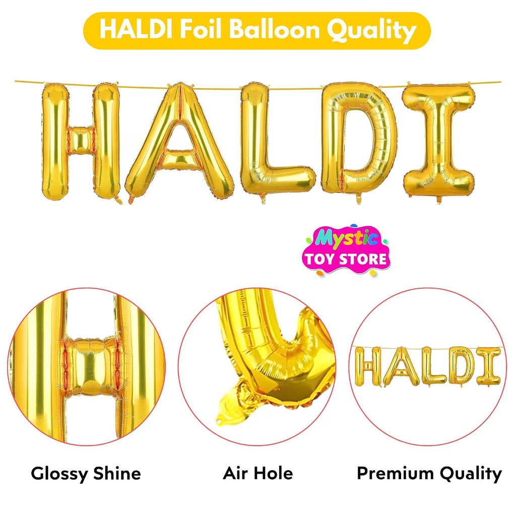 Haldi Foil Balloon Just Party Haldi Theme Foil Balloon - 21259