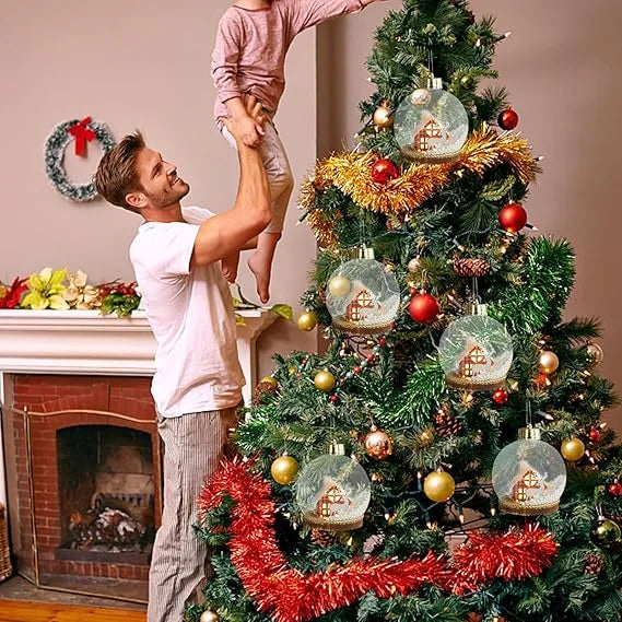 Transparent Christmas Ball, Miniature House Ornament - 10043