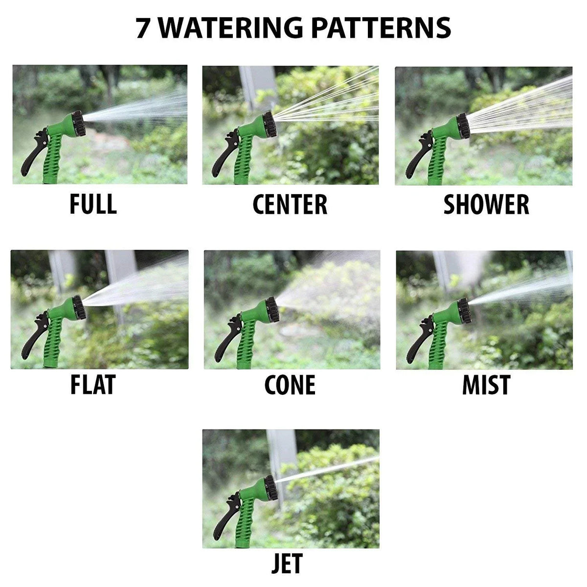 7 Mode High Pressure Water Spray Gun with Hose Nozzle for Gardening, Car Bike Washing & Watering Plants with Perfect Water Spray & Flow Control - 10335