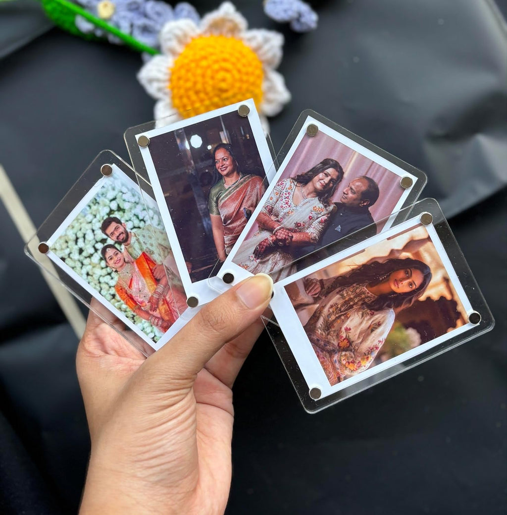 Customized / Personalized Fridge Magnet Frames, Fridge Magnet with Photo, Mini Picture Frames | Perfect for Polaroid Photos, Instant Camera Prints, and Gifting - 20569