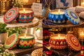 Decorative Scented Candles in Designer Printed Metal Tins | Premium Aromatherapy Candles for Home Décor, Diwali & Gifting - 21359
