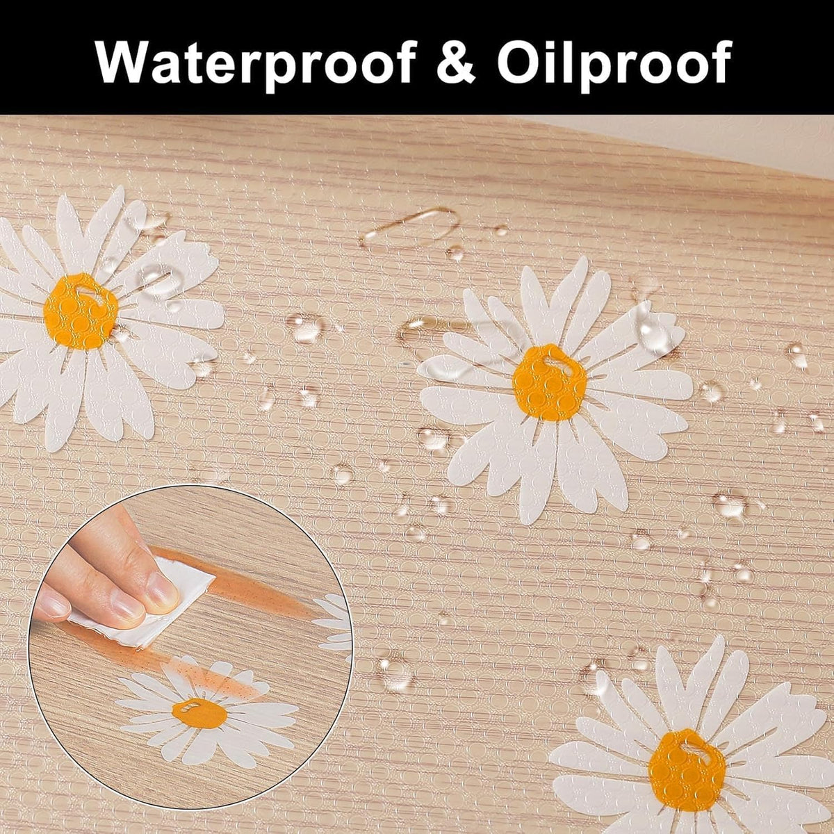 Anti-Slip Drawer & Shelf Mat Roll | Non-Slip Kitchen Cabinet Liner | Waterproof, Washable, Multipurpose Fridge/Drawer/Closet Mat {Random Design} - 20557