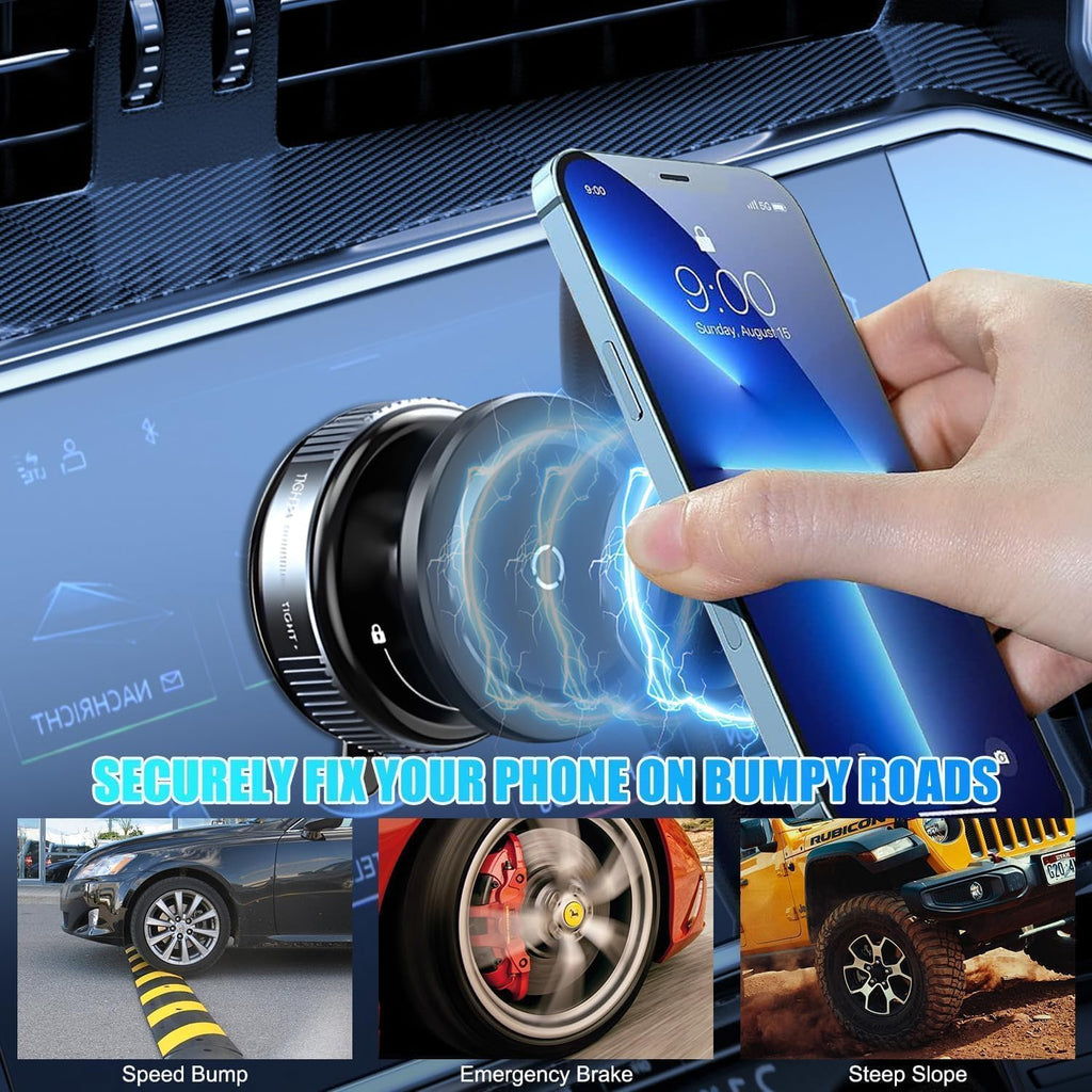 K009 Vaccum Magnetic Phones Holder 360°, Magnetic Car Phone Mount, Hands-Free Suction Cup Phones Holde