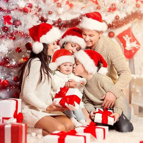 (12 pcs) Adult & Kids Comfortable Soft Free Size Santa Clause Hat Cap - 7083
