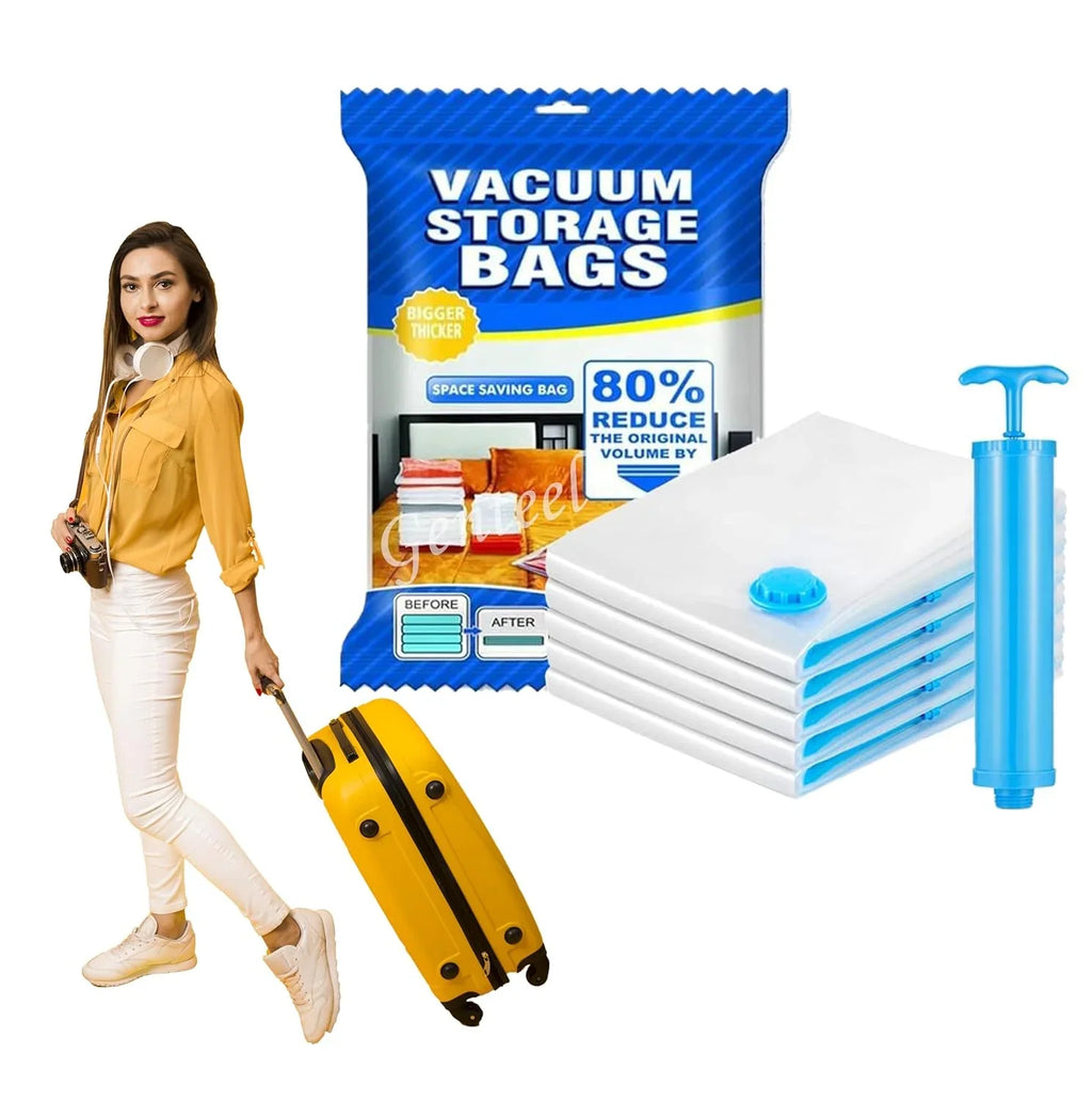 Vacuum storage bags 5 bags and pump - 7140