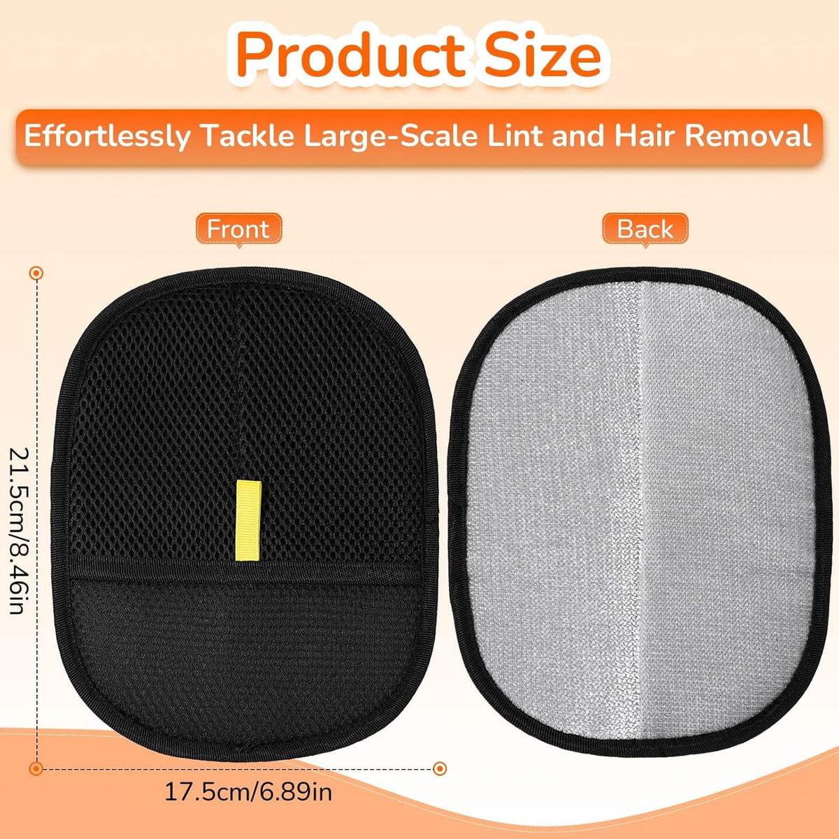 Hair Removal Gloves for Cats Dogs Reusable Pet Hair Remover Tool Mitt for Clothing Furniture Couch Carpets and Car Seats - 20768
