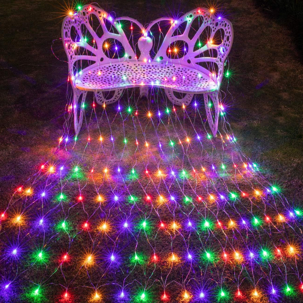 YGD-44  LED Net Mesh String Lights, 6.6Ft X 6.6Ft, 144 LEDs, 8 Modes Diwali Decor with Diwali Lights for Home Decoration! LED Diwali Light, LED Lights for Home Decoration (Multi Net Light)