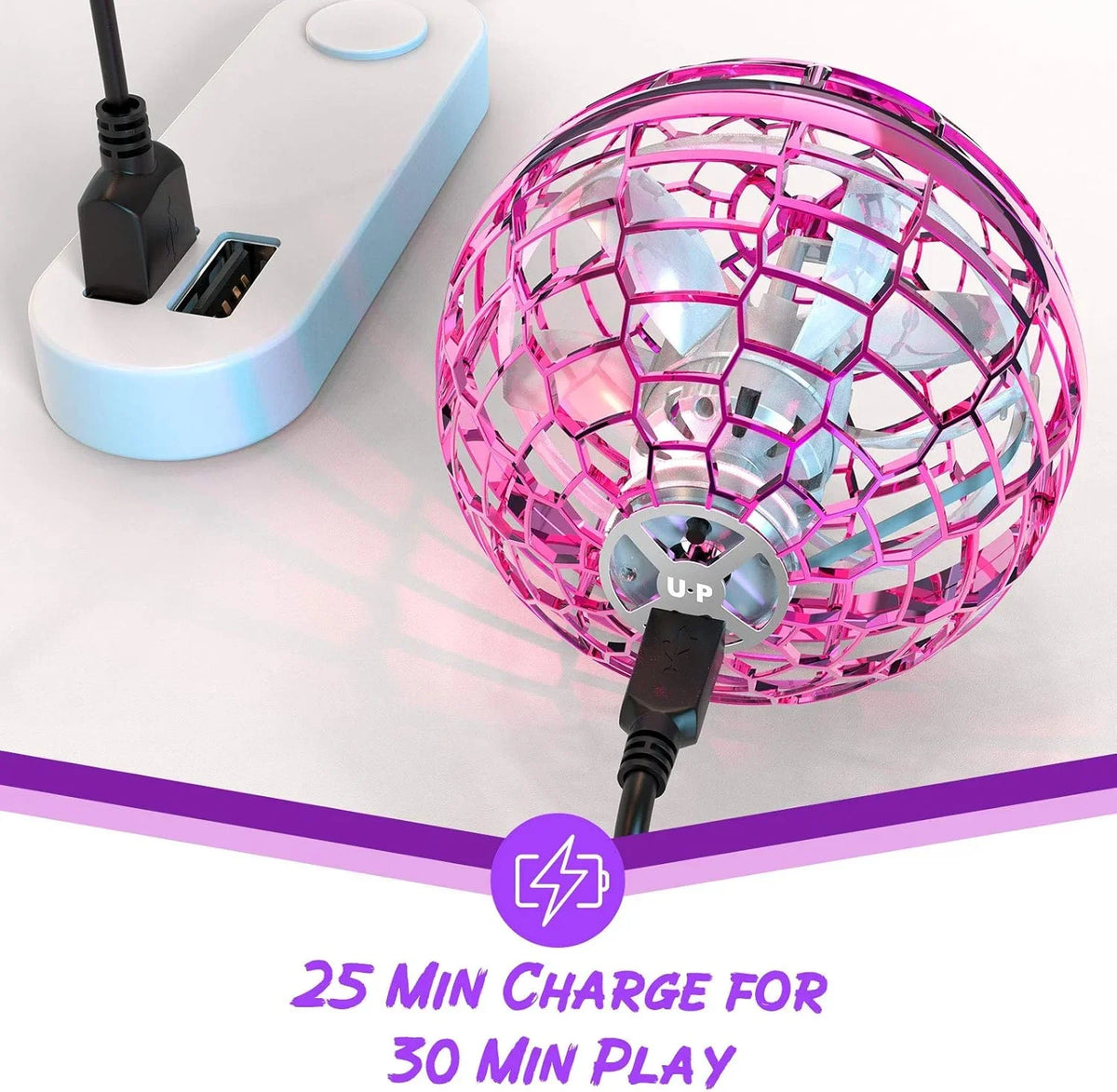Flying Ball Boomerang Flyorb Magic Balls USB Rechargeable Lights 360° Rotating… - 10099