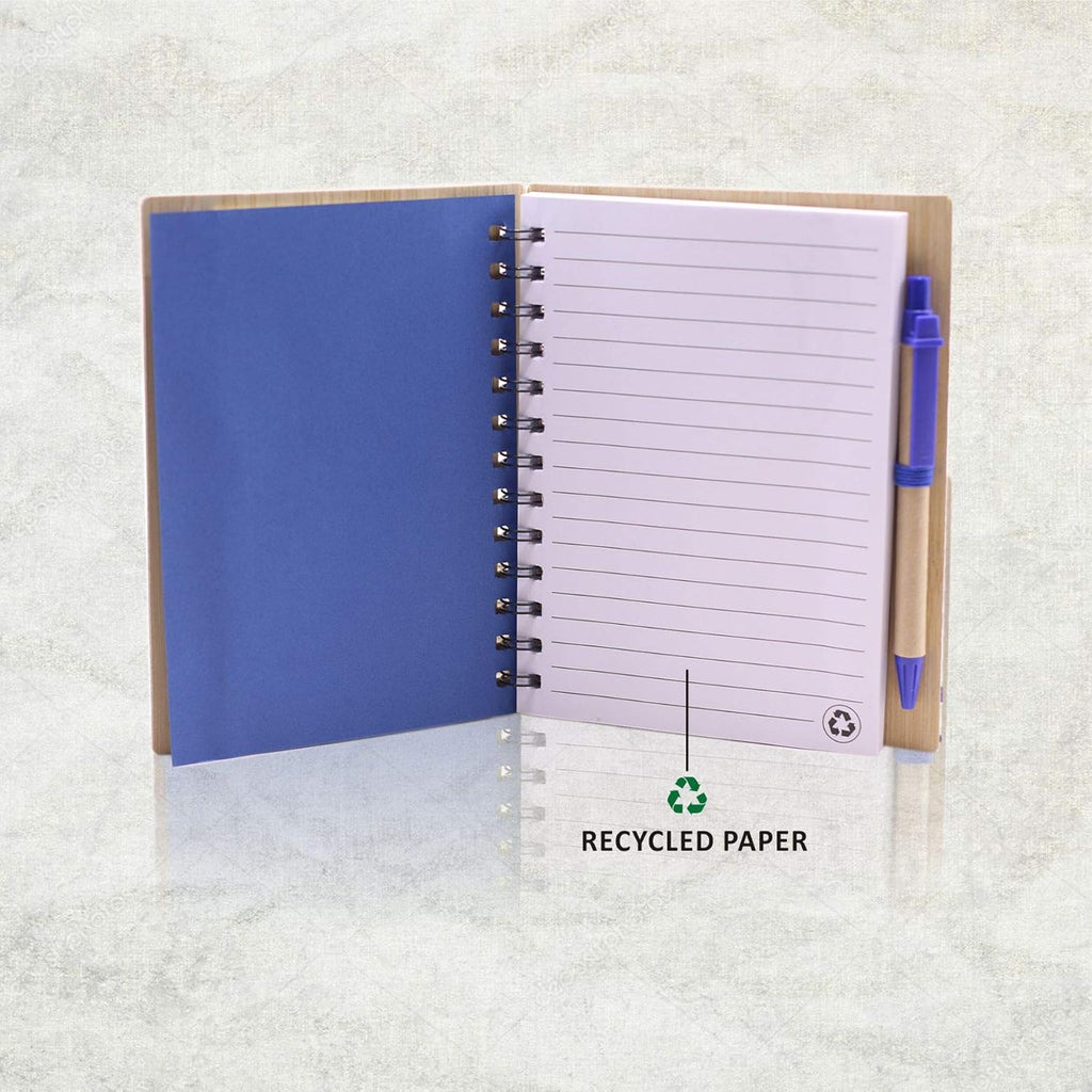 THE SHOPPE Diary and Pen + Black Pen Free (15 Designs and Color Options) (Wooden, Multicolor) - 3291
