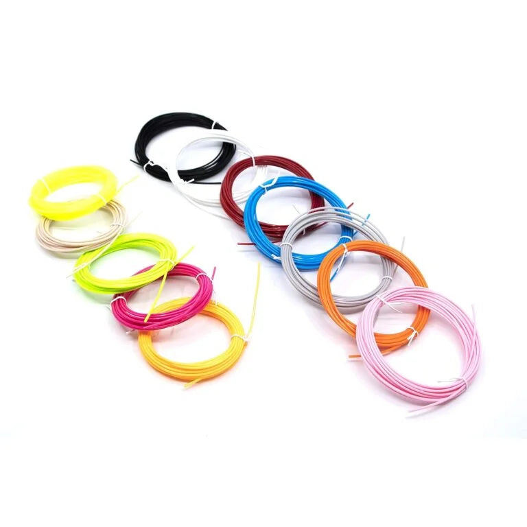 Multicolored PLA Filament Refills-1.75mm Thick- 5 Meter Length of Each Color for 3D Pen & Printer (10 Pcs) - 10323