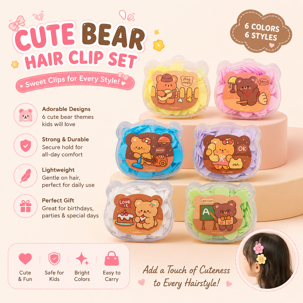 Teddy Bear Paper Soap Portable Hand Wash Soap - Travel Friendly Hygiene Accessory for Kids - 0504