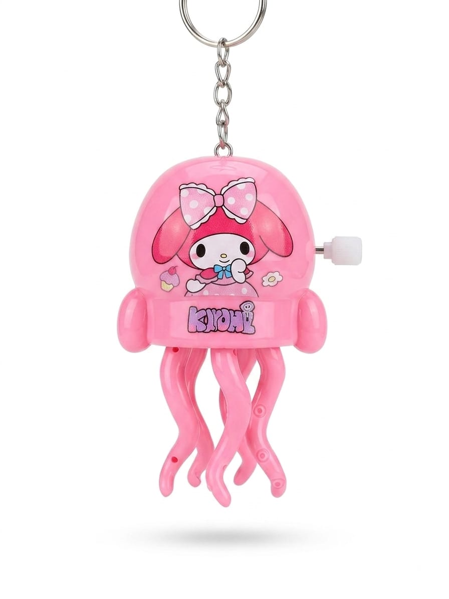 Cute Cartoon Wind-Up Keychain Toy Random character (Multicolour) - 21049