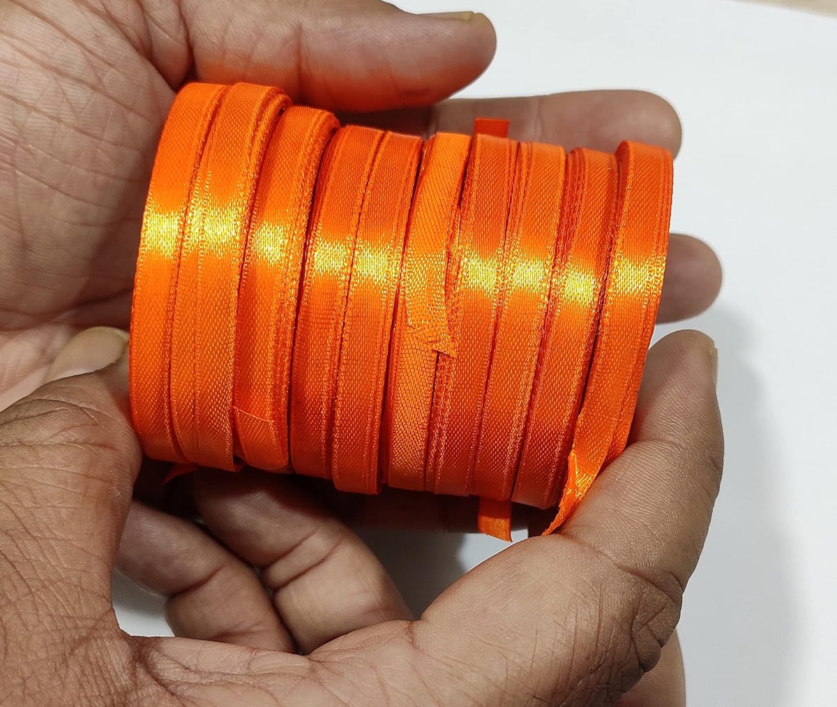 ( 5 pcs ) 1 inch Orange Satten Ribbon - 4652