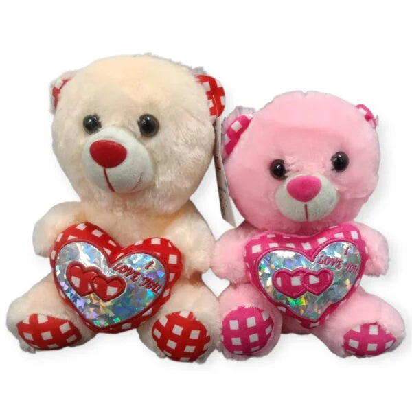 Lovely Teddy Bear Sitting With Heart 21 Cm {Multicolour} - 20086