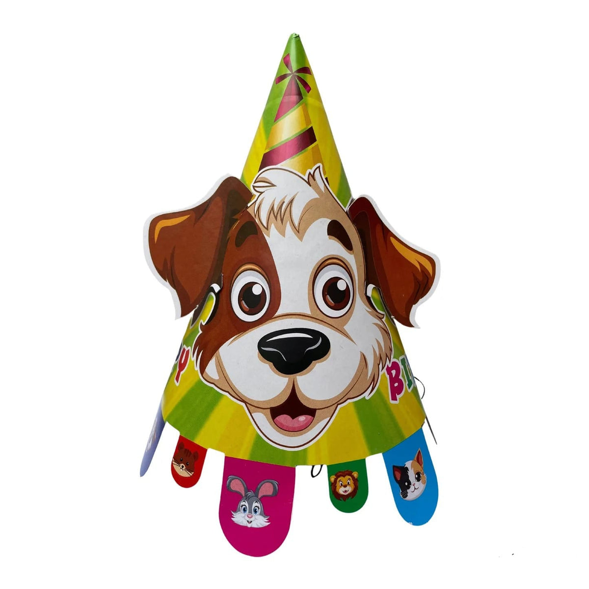 Animal Theme Pop-Out Ears Birthday Party Caps Pack of 6 – Fun and Durable Caps for Kids’ Celebrations, for All Ages - 20682