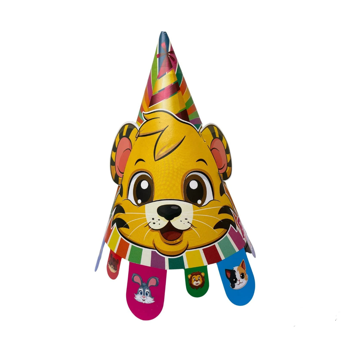 Animal Theme Pop-Out Ears Birthday Party Caps Pack of 6 – Fun and Durable Caps for Kids’ Celebrations, for All Ages - 20682