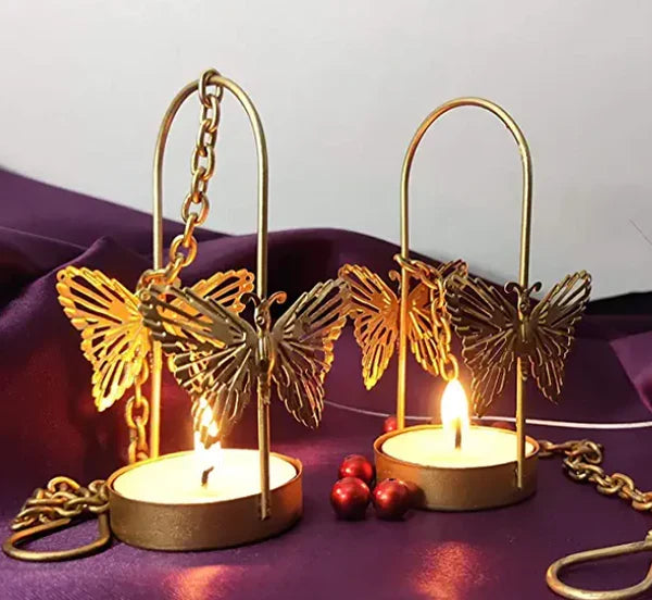 Butterfly Hanging Metal Tea Light Candle Holder - 20428