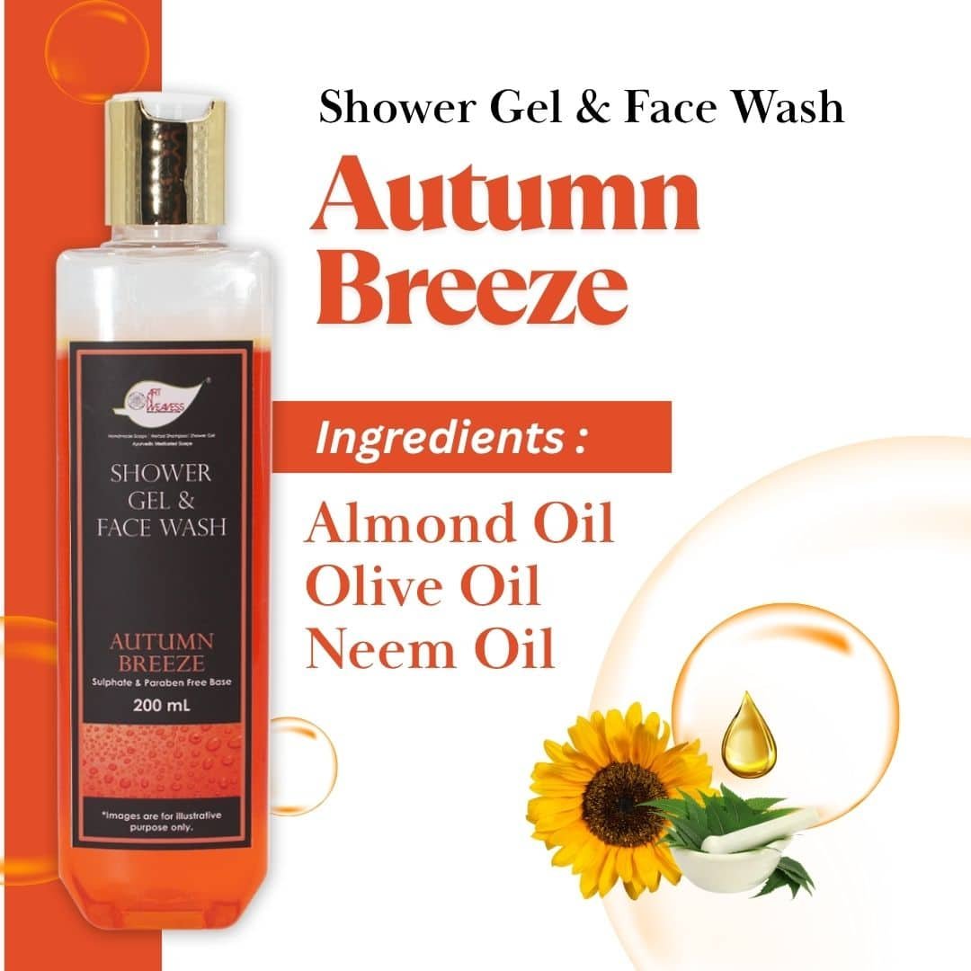 Autumn Breeze Shower Gel & Face wash with Sulphates & Parabens free Base – 200ml