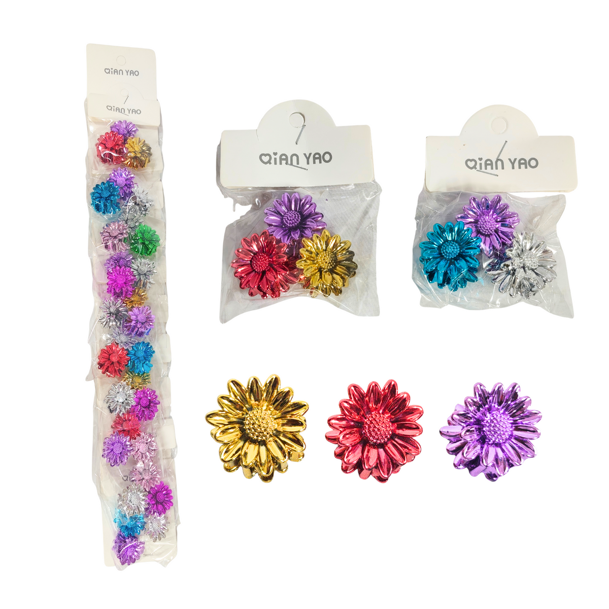 {Pack of 10} Floral Hair Clutcher Random Color for Women and Girls - 20619