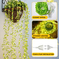NC-A006 Artificial Vine Leaf Curtain Light  LED String Fake Greenery Garland Willow Leaves for Backdrop Bedroom Garden Home Birthday & Festive Decor  {Green leaf} size-13*7*8cm
