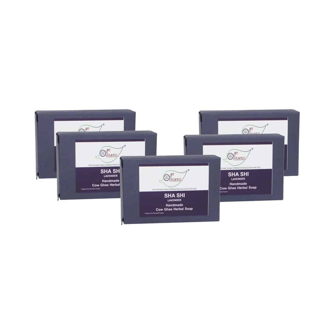 Lavender Cow Ghee Herbal Soap – Economy Pack 5