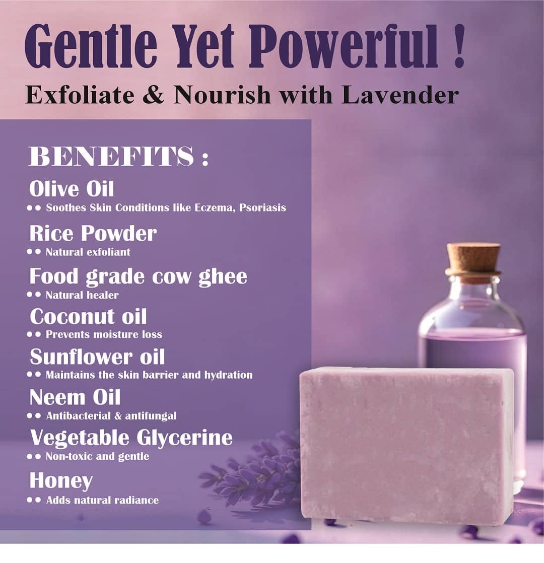 Lavender Cow Ghee Herbal Soap Gift Pack - Pack of 2