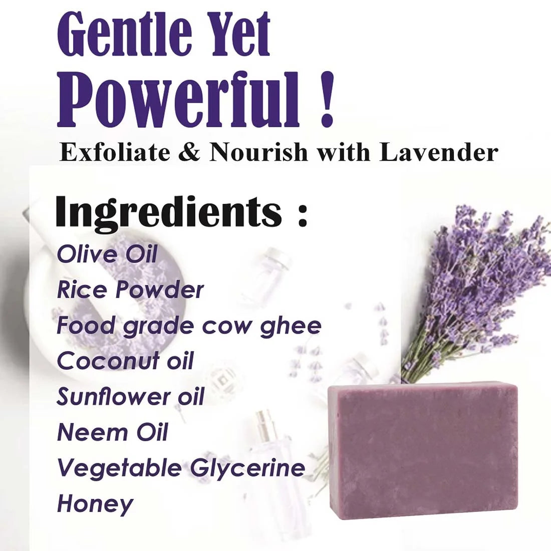 Lavender Cow Ghee Herbal Soap