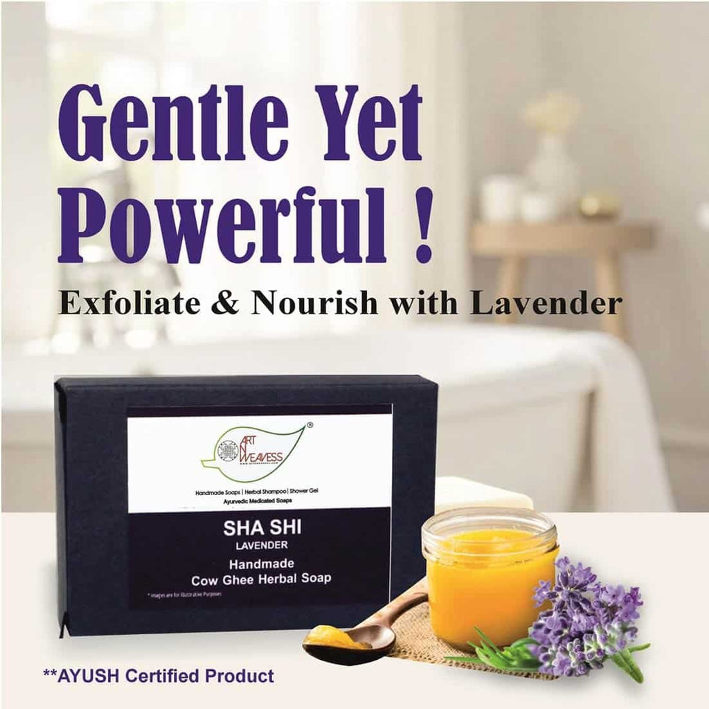 Lavender Cow Ghee Herbal Soap – Economy Pack 5