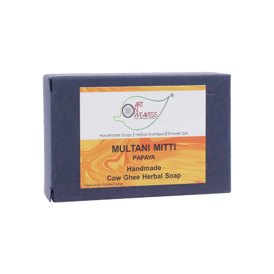 Multani Mitti Papaya Cow Ghee Herbal Soap - Pack of 2